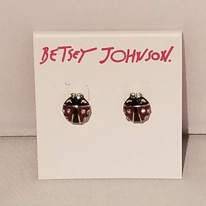 Betsey Johnson small ladybug earrings